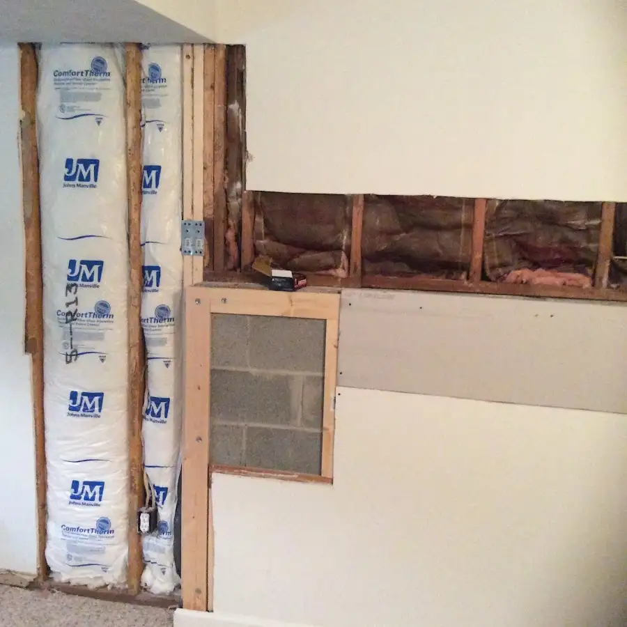 Wall insulation replacement during Basement Flood Cleanup in Kailua